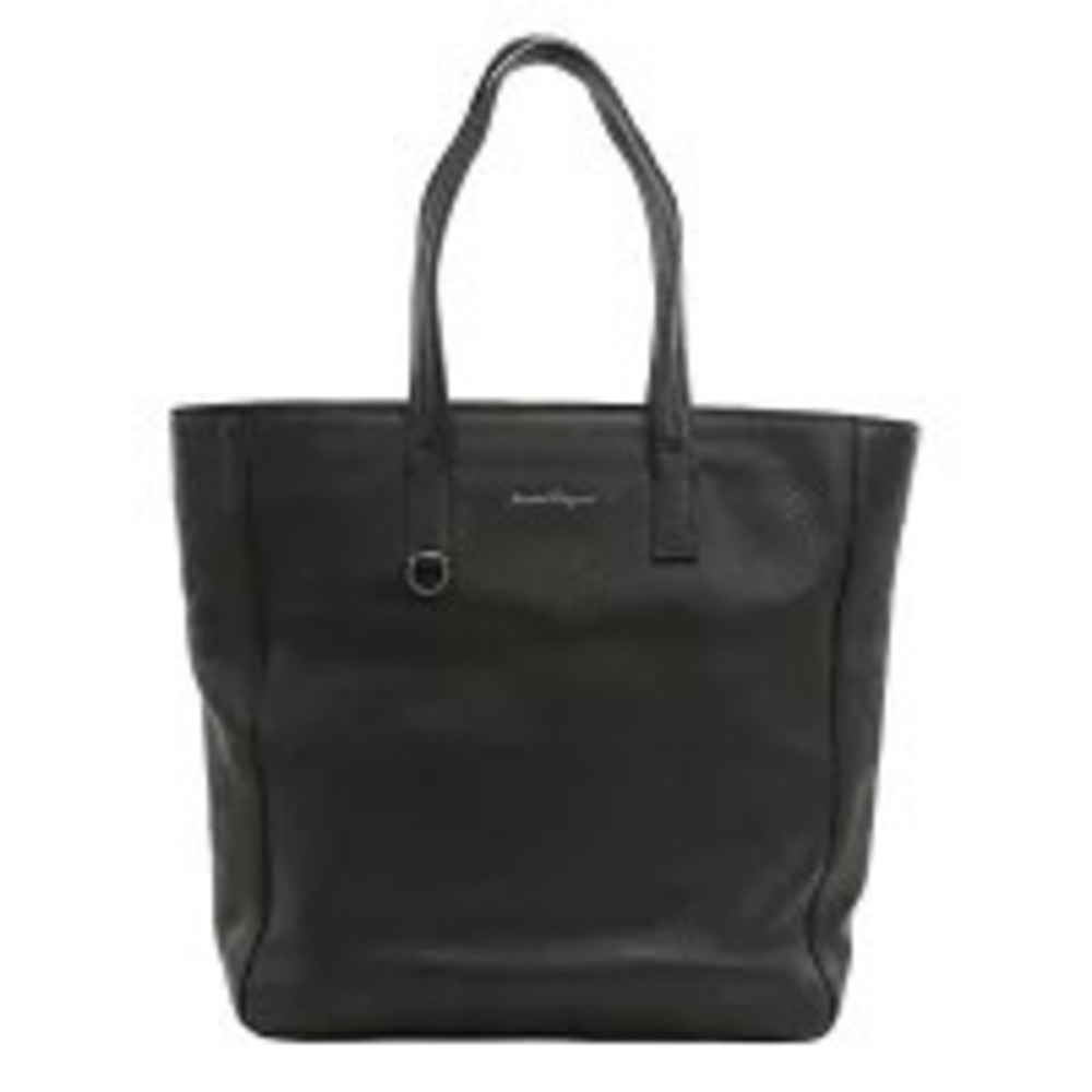 Salvatore Ferragamo Tote Bag Leather Black Handbag Cool